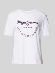 T-shirt z nadrukiem z logo model ‘RUMER’ od Pepe Jeans - 20