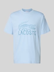 męski t-shirt o kroju regular fit z czystej bawełny od Lacoste - 34