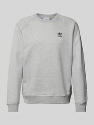 Sweatshirt met labelstitching, model 'ESS CREW' van adidas Originals Grijs / zwart - 2