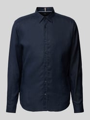 Regular Fit Leinenhemd mit Kentkragen Modell 'Liam' von BOSS Blau - 17