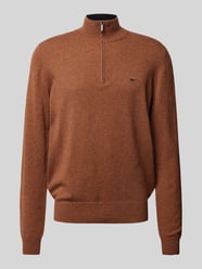 Gebreide pullover met schipperskraag van Fynch-Hatton Bruin - 43