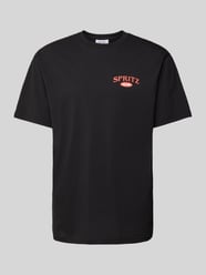 T-Shirt mit geripptem Rundhalsausschnitt Modell 'SPRITZ' von Only & Sons Schwarz - 18