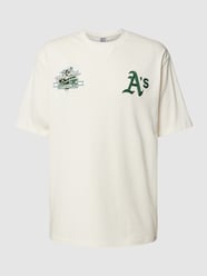 T-Shirt mit Stitching-Details Modell 'WORLD SERIES' von New Era Weiß - 25
