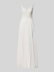 Brautkleid mit floralem Stitching von Mascara - 20