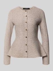 Strickjacke mit Schößchen-Saum von VERO MODA Beige - 8