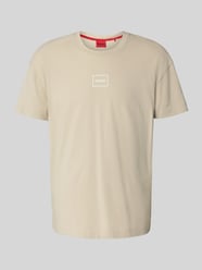 T-shirt met ronde hals, model 'Laze' van HUGO Beige - 21
