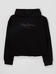 Hoodie aus Baumwolle Modell 'Elicia' von Pepe Jeans Schwarz - 13