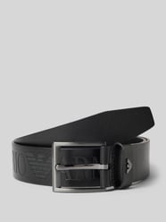Ledergürtel mit Label-Details und Dornschließe von Emporio Armani - 9