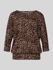 Shirt mit U-Boot-Ausschnitt und 3/4-Arm von zero Beige - 17