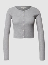 Cropped Strickjacke mit Rundhalsausschnitt von REVIEW Grau - 34