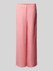 Spodnie lniane w jednolitym kolorze od (The Mercer) N.Y. Fuksjowy - 3