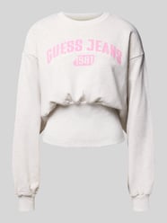 Sweatshirt met labelprint en ronde hals van GUESS Jeans - 1