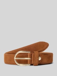 leren riem met doornsluiting en labeldetail van Vanzetti - 13