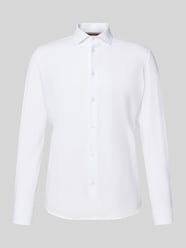 Koszula biznesowa o kroju slim fit z listwą guzikową od Cruna - 4