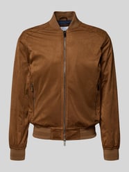Bomberjacke in Leder-Optik mit Reißverschlusstaschen von MARKUP - 4