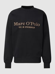 Sweatshirt mit Label-Stitching von Marc O'Polo Schwarz - 29