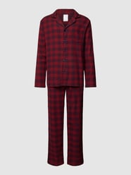 Pyjama mit Karomuster von s.Oliver RED LABEL Rot - 44