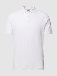 Poloshirt mit kurzer Knopfleiste von OLYMP Level Five Weiß - 36