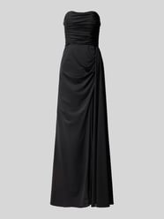 Abendkleid mit gelegten Falten von Unique Schwarz - 41