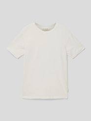 T-Shirt mit geripptem Rundhalsausschnitt von Mango Weiß - 41