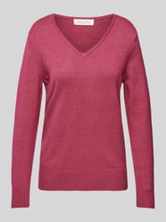 Strickpullover mit abgerundetem V-Ausschnitt von Christian Berg Woman Pink - 26