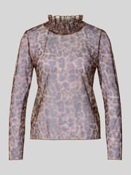 Semitransparentes Longsleeve mit Rüschen von Oui - 23