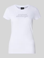 T-Shirt mit Ziersteinbesatz und Rundhalsausschnitt von Armani Exchange - 20