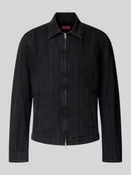 kurtka jeansowa o kroju slim fit z mieszanki bawełny od Diesel - 45