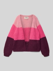 Loose fit cardigan in colour blocking look, model 'NORDIC' van Only - 23