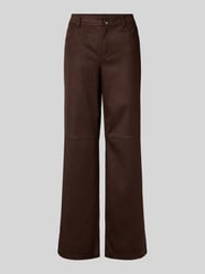 Broek in leerlook met deelnaden van Gina Tricot - 3