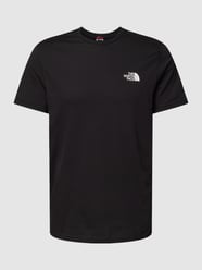 T-Shirt mit Label-Stitching von The North Face Grau / Schwarz - 16
