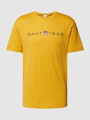 T-Shirt mit Label-Print von Gant Gelb - 13