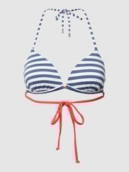 Bikini-Oberteil mit Streifenmuster Modell 'CUSTE' von Barts Blau - 12