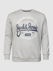 PLUS SIZE Sweatshirt mit Label-Print von Jack & Jones Plus Grau - 28