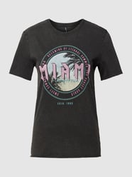 T-Shirt aus Baumwolle mit Motiv-Print Modell 'LISA' von Only Schwarz - 34