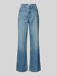 Jeans im Used-Look mit weitem Bein von Jake*s Casual Blau - 31