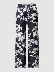 Broek met elastische band, model 'TENZIONE' van MaxMara Leisure Blauw / turquoise - 48