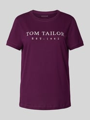 T-Shirt mit Rundhalsausschnitt  von Tom Tailor Bordeaux - 16