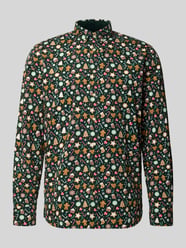 Regular Fit Freizeithemd mit Button-Down-Kragen im Allover-Look von Montego - 42