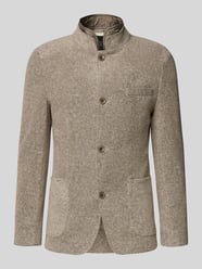 Slim fit colbert met opstaande kraag en borstzak van Roy Robson Beige - 36