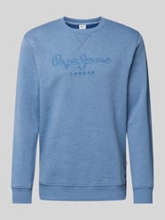 Sweatshirt mit Label-Stitching Modell 'Nouvel' von Pepe Jeans Blau - 43