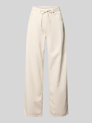 baggy jeans van lyocellmix met linnen-aandeel van CAMBIO Beige - 1