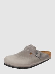 Clogs aus Leder Modell 'Boston' von Birkenstock Grau / Schwarz - 15
