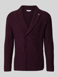 Regular Fit Cardigan mit Woll-Alpaka-Anteil in Strick-Optik von Manuel Ritz Bordeaux - 21