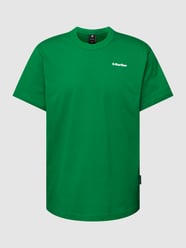 T-Shirt mit Logo-Detail und geripptem Rundhalsausschnitt von G-Star Raw Grün - 27