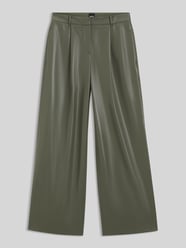 Wide Leg Hose aus Kunstleder mit Bundfalten von BOSS - 28