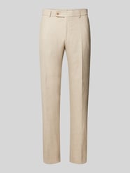 Slim Fit Leinenhose mit Bügelfalten Modell 'Shiver' von Carl Gross Beige - 2