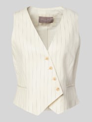 Weste aus Leinen-Mix mit asymmetrischem Schnitt und Nadelstreifen von Christian Berg Woman Selection - 33
