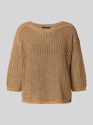 Strickpullover mit Lochmuster von Betty Barclay Gold - 8