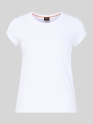T-shirt o kroju slim fit z mieszanki bawełny model 'C_ECUTE' od BOSS Orange - 42
